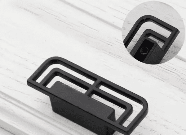 black Wardrobe Door Pullers Furniture Handle